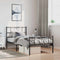 vidaXL - Bedframe - met - hoofd- - en - voeteneinde - metaal - zwart - 100x200 - cm