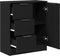 vidaXL - Zwart - Eiken - Dressoir - 60x30x70 - cm - Gemaakt - van - Bewerkt - Hout