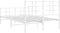 vidaXL - Bedframe - met - hoofd- - en - voeteneinde - metaal - wit - 120 - x - 190 - cm