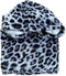 LINNICK Flanel Fleece Hoodie - Fleece Deken met Mouwen - Leopard Zwart/Wit - Deken met Mouwen - Fleece Deken - Hoodie Heren - Hoodie Dames - Hoodies - Hoodie Deken