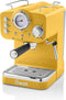 Swan Retro Espressomachine – Gebruikt Gemalen Koffie en Koffiepads – Geel