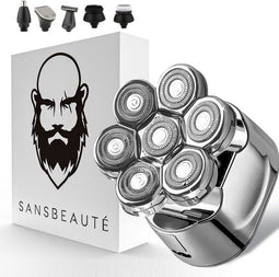 Sansbeauté® SkullSharp V1 - 6-in-1 Scheerapparaat - 7D Scheerkoppen - Waterproof - Kleur: 7 HEAD