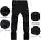 Heren Softshell Winter Fleece Gevoerde Broek Outdoor Wandelen Klimbroek Waterdichte Ski Wandelbroek - maat L