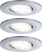 Paulmann Calla - LED inbouwspot - IP65 - rond - 3x6W - Chroom mat - zwenkbaar - 4000K (set van 3)