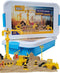 KidzKraze® Bouwwereld - Speelzand 1,6 kg - 6 graafmachines 6 zandvormpjes - Bruin