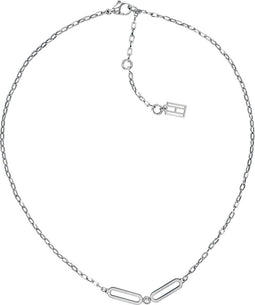 Tommy Hilfiger TJ2780055 - Dames Ketting - Zilverkleurig met kristal