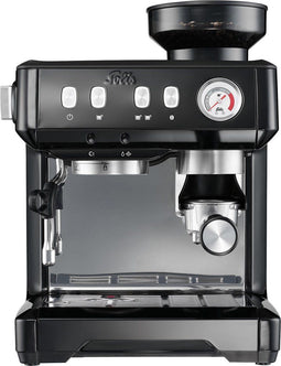 Solis Grind & Infuse Compact - Pistonmachine - Koffiemolen en melkopschuimer - Zwart