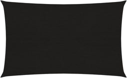 vidaXL - Zonnezeil - 160 - g/m² - rechthoekig - 6x8 - m - HDPE - zwart