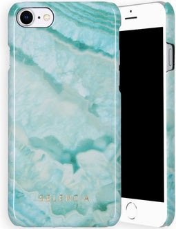 Selencia Hoesje Geschikt voor iPhone SE (2022) / SE (2020) / 8 / 7 / 6s / 6 Hoesje - Selencia Maya Fashion Backcover - Turquoise