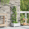 vidaXL - Tuinplanter - met - Trellis - Wit - 40x40x125,5 - cm