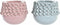 Vaas DKD Home Decor 17 x 17 x 13,5 cm Bloem Roze Turkoois Keramiek Mediterrane (2 Stuks)