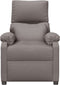vidaXL Fauteuil verstelbaar stof taupe