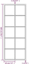 vidaXL - Wandspiegel - 100x40 - cm - metaal - zwart