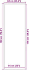vidaXL - Deurmat - 60x180 - cm - zwart