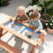 Sunny Dave Zand & Water Picknicktafel in Bruin voor kinderen - Multifunctionele Picknick tafel met 2 uitneembare kunststof bakken - FSC hout