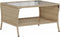 vidaXL - Tuinbank - 2-zits - met - kussens - & - tafel - poly - rattan - beige
