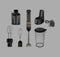 BLACK+DECKER KitchenWand BCKM1014KG - Draadloze Staafmixer 4-in-1 - Hakmolen & Garde - Zwart