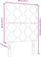vidaXL - Hoofdbord - met - Diamant - Blokken - Design - - - Zwart - - - 80 - cm - - - Stof