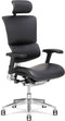 X-Chair bureaustoel X4 brisa leer Zwart met hoofdsteun