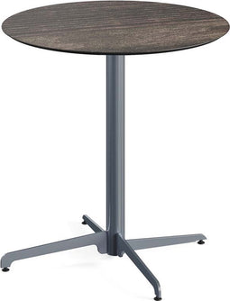 X Cross Terrastafel Grijs Frame + Riverwashed Wood HPL 70 cm - Essentials 110011470 - Horeca & Professioneel
