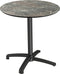 X Cross Terrastafel Zwart Frame + Galaxy Marble HPL 70 cm - Essentials 110031570 - Horeca & Professioneel