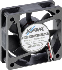 X-Fan RDH6025S2 Axiaalventilator 24 V/DC 25.8 m³/h (l x b x h) 60 x 60 x 25 mm