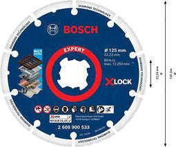 X-Lock Diamantschijf Metaal 125X22.23mm - 2608900533