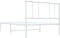 vidaXL - Bedframe - met - hoofdbord - metaal - wit - 107x203 - cm