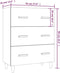 vidaXL - Dressoir - 70x34x90 - cm - bewerkt - hout - hoogglans - wit