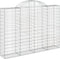 vidaXL - Schanskorven - 11 - st - gewelfd - 200x30x140/160 - cm - ijzer