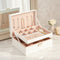 Vimora Sieradendoos - Luxe opbergdoos met 2 lagen - Faux leer - Beige
