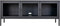 House Nordic Brisbane TV Meubel - Zwart Staal - 3 Glazen Deurtjes - 130x55x40 cm