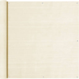 vidaXL - Balkonscherm - 120x600 - cm - HDPE - crèmekleurig