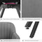 tectake® - Draaibare eetkamerstoel - Ergonomische fluwelen bekleding - Grijs