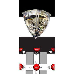 Klika - Bewakingsspiegel 1/4 halve bol 80 cm - 2 stuks