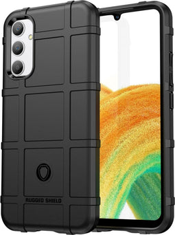 iMoshion Hoesje Geschikt voor Samsung Galaxy A34 (5G) Hoesje Siliconen - iMoshion Rugged Shield Backcover - Zwart