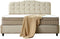 Dreamhouse Marrakech Opberg Boxspring Bed - 180x200 - VELVET BEIGE - Met veel Opbergruimte en Inclusief Hoofdbord.