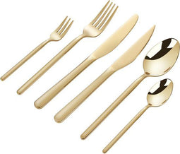 Deleca 6 Persoons Luxe RVS Bestekset Amor (36-delig) - Lepels, Messen, Vorken, Steakmessen &