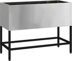 vidaXL - Verhoogde - Tuinplantbak - 60x26x45 - cm - Gegalvaniseerd - Staal