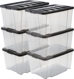 IRIS Handy Box - Opbergboxenset 6x 45L - Stapelbaar en nestbaar (6 stuks)