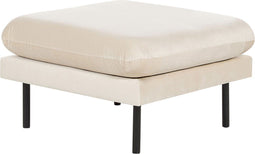 VINTERBRO - Ottomaan - Lichtbeige - Fluweel