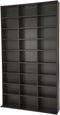 Tectake Kastenwand - CD-rek - Opslag voor 820 cd's - Zwart 180 x 102 x 23,5 cm