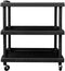 vidaXL - Gereedschapswagen - 3-laags - 75x37,5x92 - cm - polypropeen - zwart