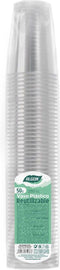 Set van herbruikbare glazen Algon Transparant 250 ml 50 Stuks