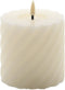 swirl led kaars ivoor 10x10cm
