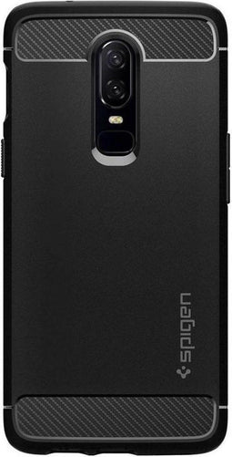 Spigen Rugged Armor - Back Cover - TPU - Air Cushion technologie - Zwart
