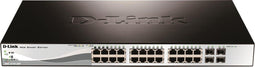 D-Link DES-1210-28P - PoE-switch - 24 Fast Ethernet poorten en 2 Gigabit poorten