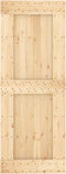 vidaXL - Schuifdeur - met - beslag - 80x210 - cm - massief - grenenhout