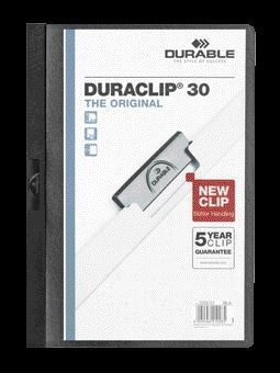 Durable - Klemmap durable duraclip a4 3mm 30v zw | 25 stuks