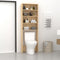 vidaXL - Wasmachinekast - 64x24x190 - cm - wit - en - sonoma - eikenkleurig
